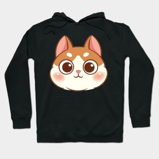 Cartoon cute cat face Hoodie